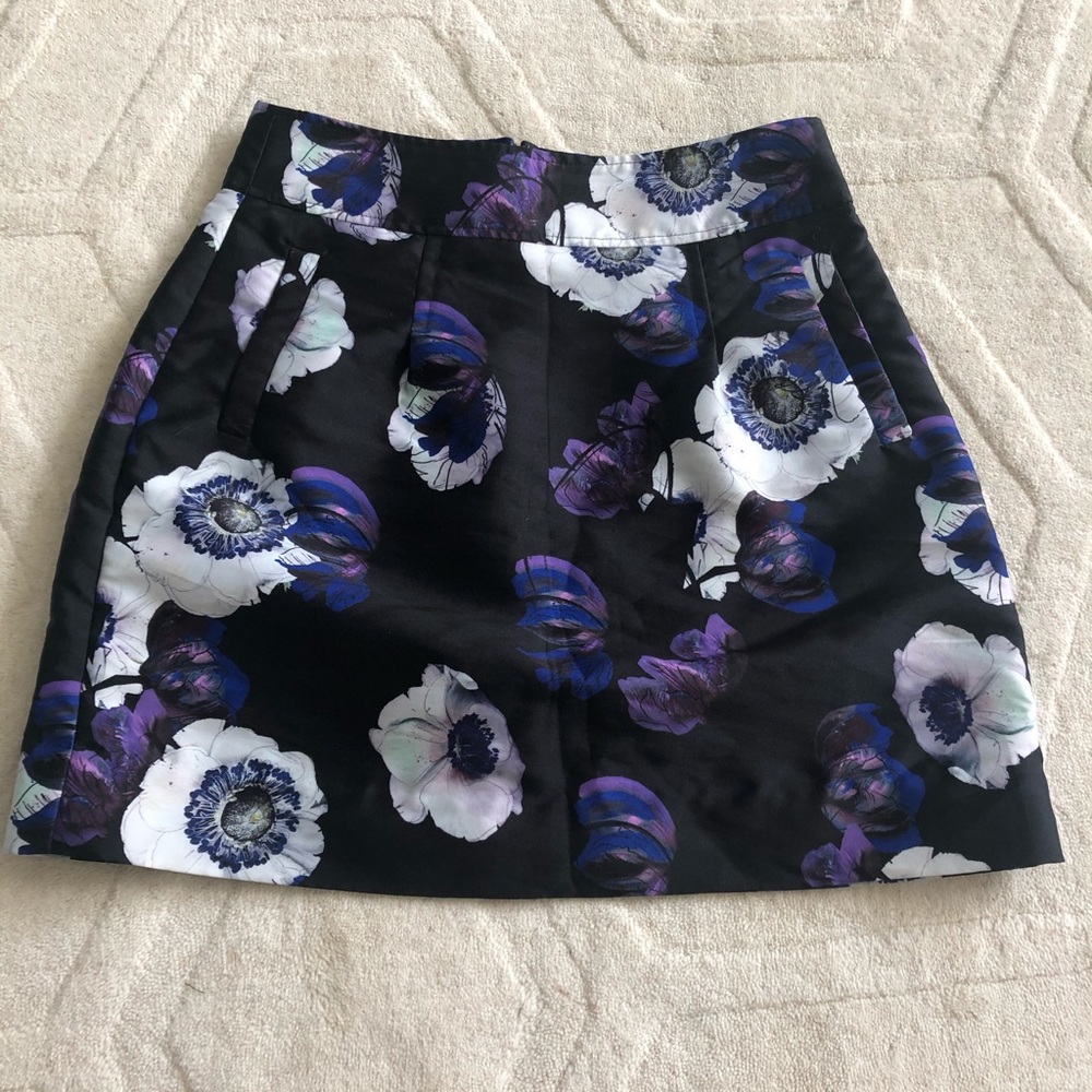 Floral mini skirt J Crew